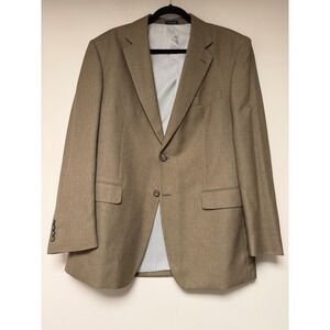 Stafford Essentials Men's 42R Brown Wool‎ Blend Suit Sport Coat Blazer Jacket